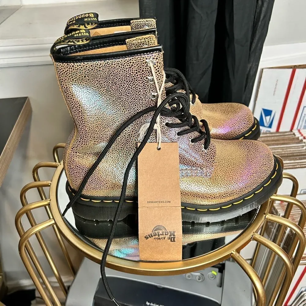 Dr.Martens 1460 Ray Sand Rainbow Boots NWT